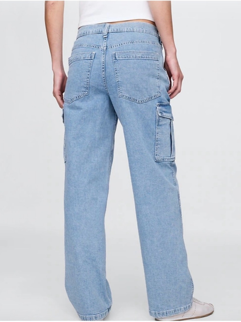 GAP Women's Mid Rise '90s Loose Cargo Jeans- US 27R - Picture 3 of 16